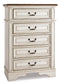 Realyn Twin Panel Bed with Mirrored Dresser, Chest and Nightstand
