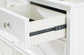 Fortman California King Panel Bed with Mirrored Dresser, Chest and Nightstand
