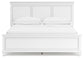 Fortman California King Panel Bed with Mirrored Dresser