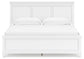 Fortman King Panel Bed with Mirrored Dresser and Nightstand