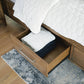 Cabalynn Queen Panel Bed with Storage with Mirrored Dresser, Chest and Nightstand