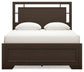 Covetown Queen Panel Bed with Mirrored Dresser