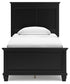 Lanolee Twin Panel Bed with Mirrored Dresser, Chest and Nightstand