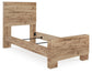 Hyanna Twin Panel Bed with Mirrored Dresser