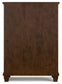 Danabrin California King Panel Bed with Mirrored Dresser, Chest and Nightstand