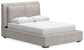 Cabalynn Queen Upholstered Bed with Mirrored Dresser