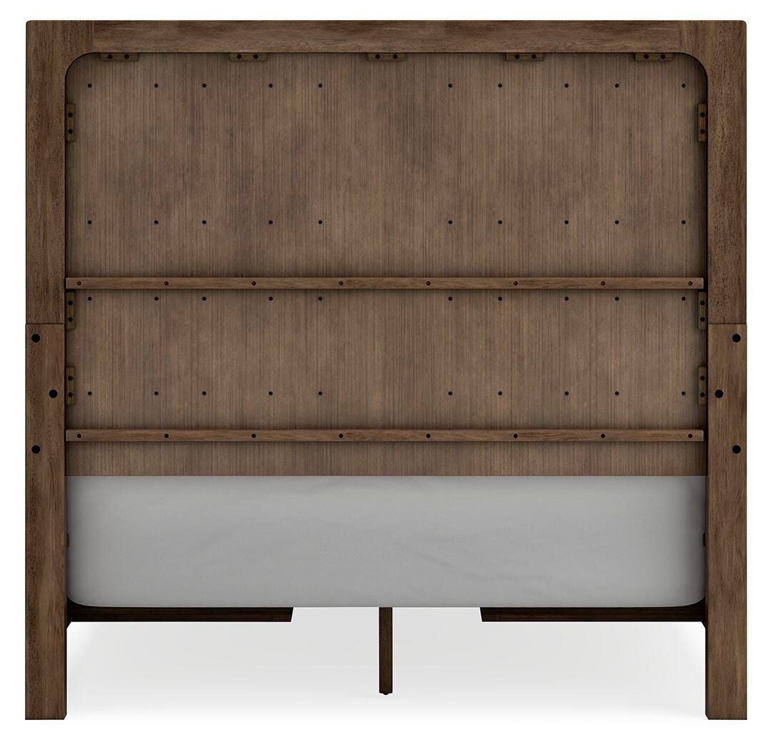 Cabalynn Queen Panel Bed with Storage with Mirrored Dresser and Nightstand