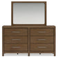 Cabalynn King Panel Bed with Storage with Mirrored Dresser, Chest and Nightstand