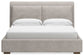 Cabalynn California King Upholstered Bed with Mirrored Dresser, Chest and Nightstand