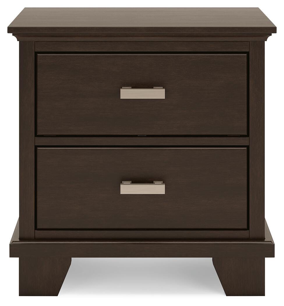 Covetown Full Panel Bed with Mirrored Dresser and Nightstand