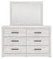Cayboni Queen Panel Bed with Mirrored Dresser and Nightstand