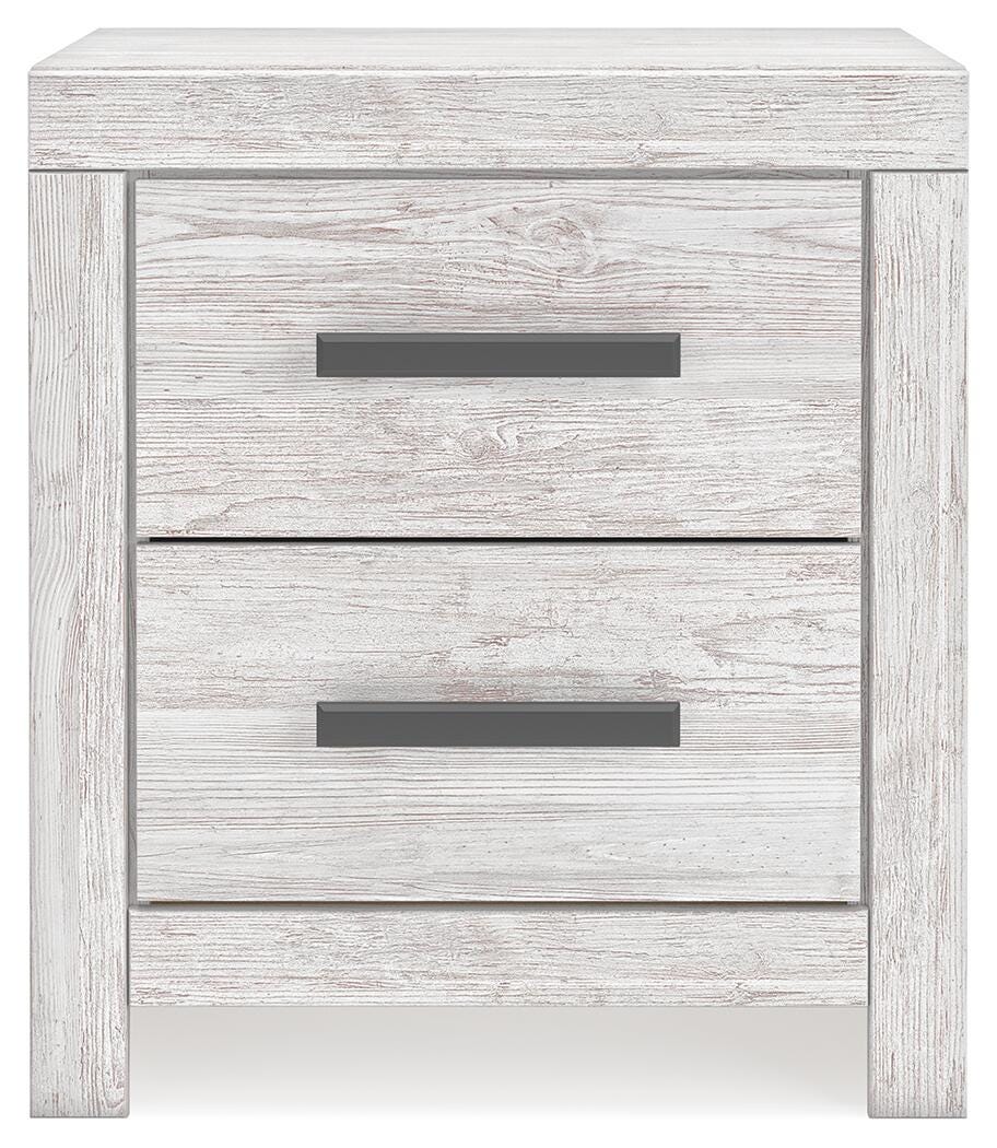 Cayboni Queen Panel Bed with Mirrored Dresser and Nightstand