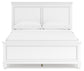 Fortman Queen Panel Bed with Mirrored Dresser and Nightstand