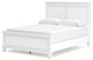 Fortman Queen Panel Bed with Mirrored Dresser and Nightstand
