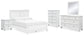Fortman Queen Panel Bed with Mirrored Dresser, Chest and Nightstand