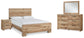 Hyanna Queen Panel Bed, Dresser, Mirror and Nightstand