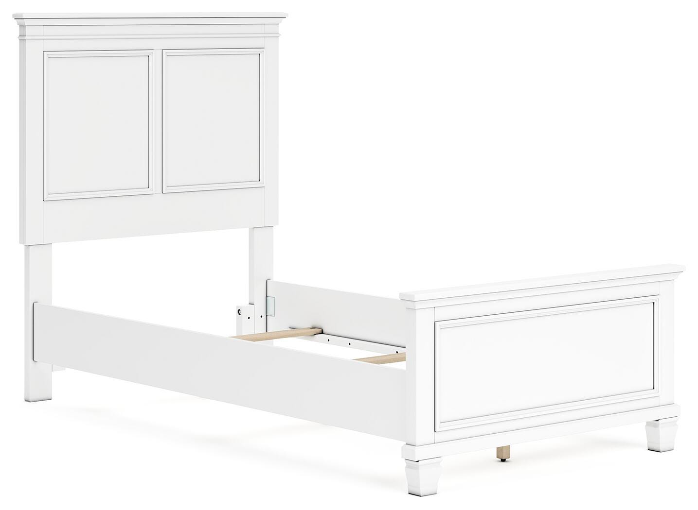 Fortman Twin Panel Bed with Mirrored Dresser and Nightstand