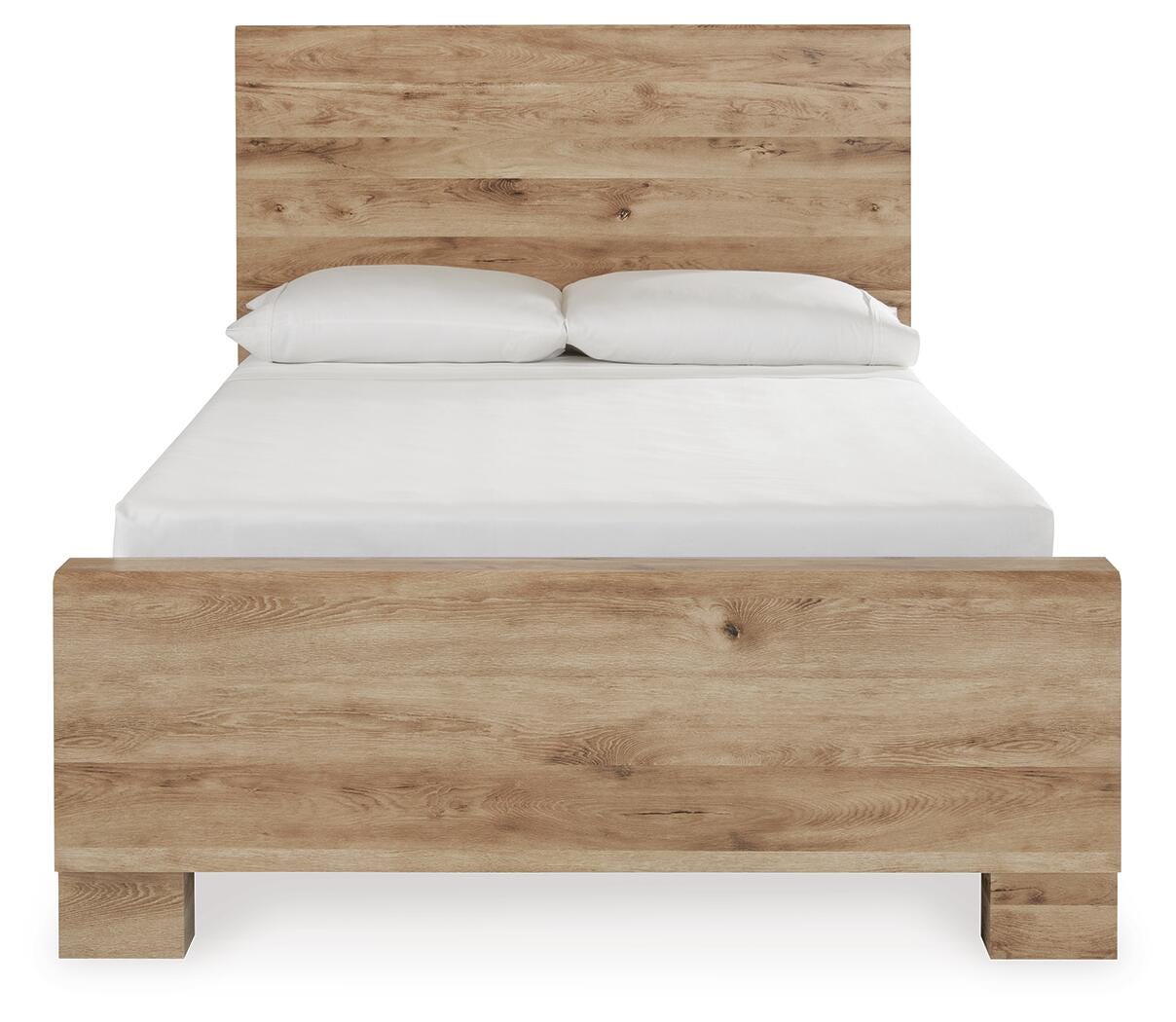 Hyanna Full Panel Bed with Storage with Mirrored Dresser