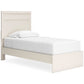 Stelsie Twin Panel Bed with Mirrored Dresser