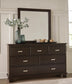 Covetown California King Panel Bed, Dresser, Mirror, Chest and Nightstand