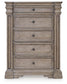 Blairhurst King Panel Bed, Dresser, Mirror, Chest and Nightstand