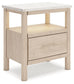 Cadmori Queen Upholstered Panel Bed with Mirrored Dresser and Nightstand