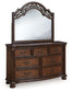 Lavinton California King Poster Bed, Dresser, Mirror, Chest and Nightstand