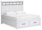 Ashbryn King Panel Storage Bed, Dresser, Mirror and Nightstand