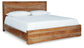 Dressonni California King Panel Bed with Mirrored Dresser