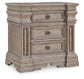 Blairhurst King Panel Bed with Mirrored Dresser and Nightstand