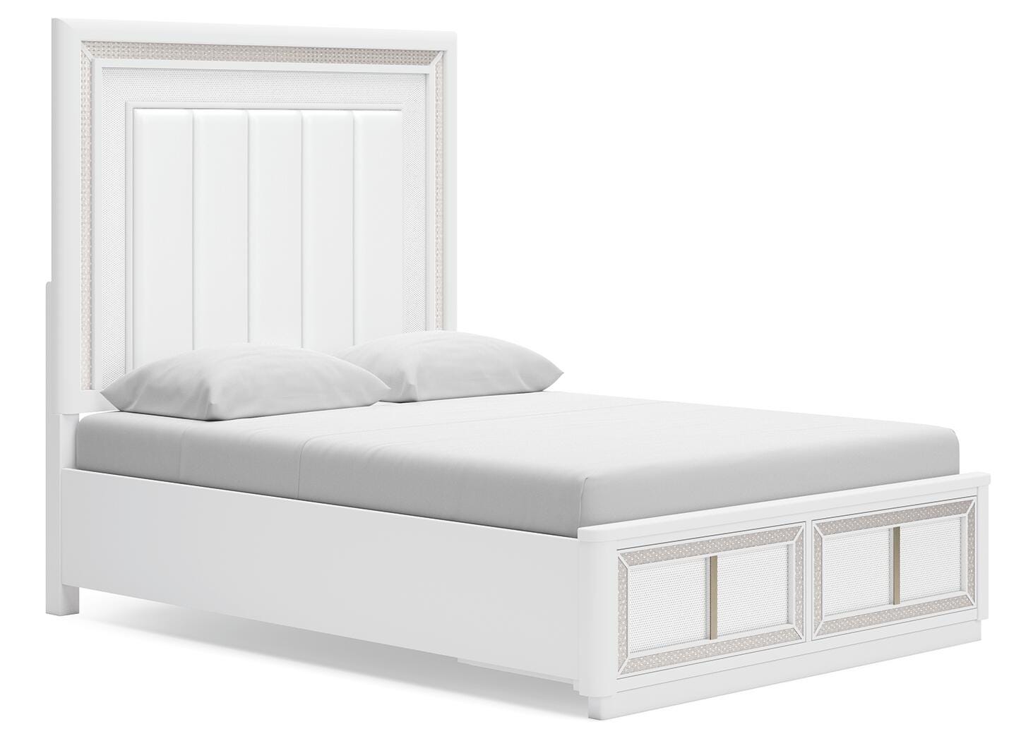 Chalanna Queen Upholstered Storage Bed, Dresser, Mirror, Chest and Nightstand