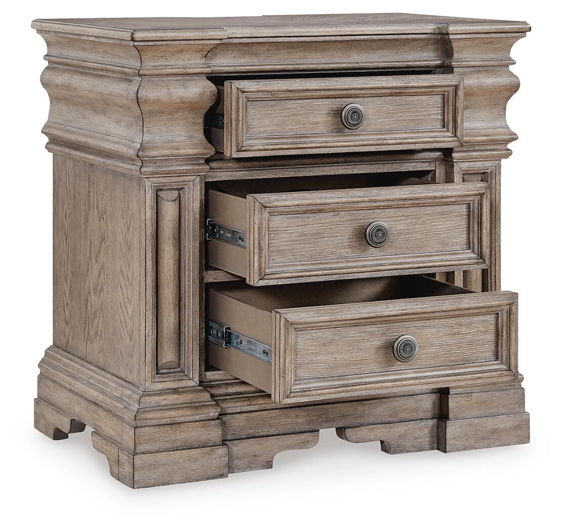 Blairhurst California King Panel Bed, Dresser, Mirror, Chest and Nightstand