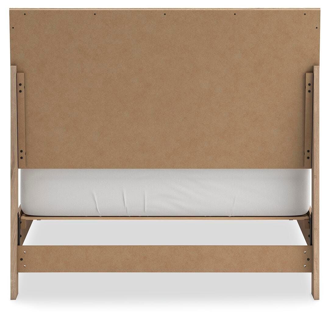 Cielden Full Panel Bed with Mirrored Dresser and Nightstand