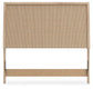 Cielden Full Panel Headboard with Mirrored Dresser