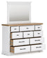 Ashbryn Queen Panel Storage Bed, Dresser, Mirror and Nightstand