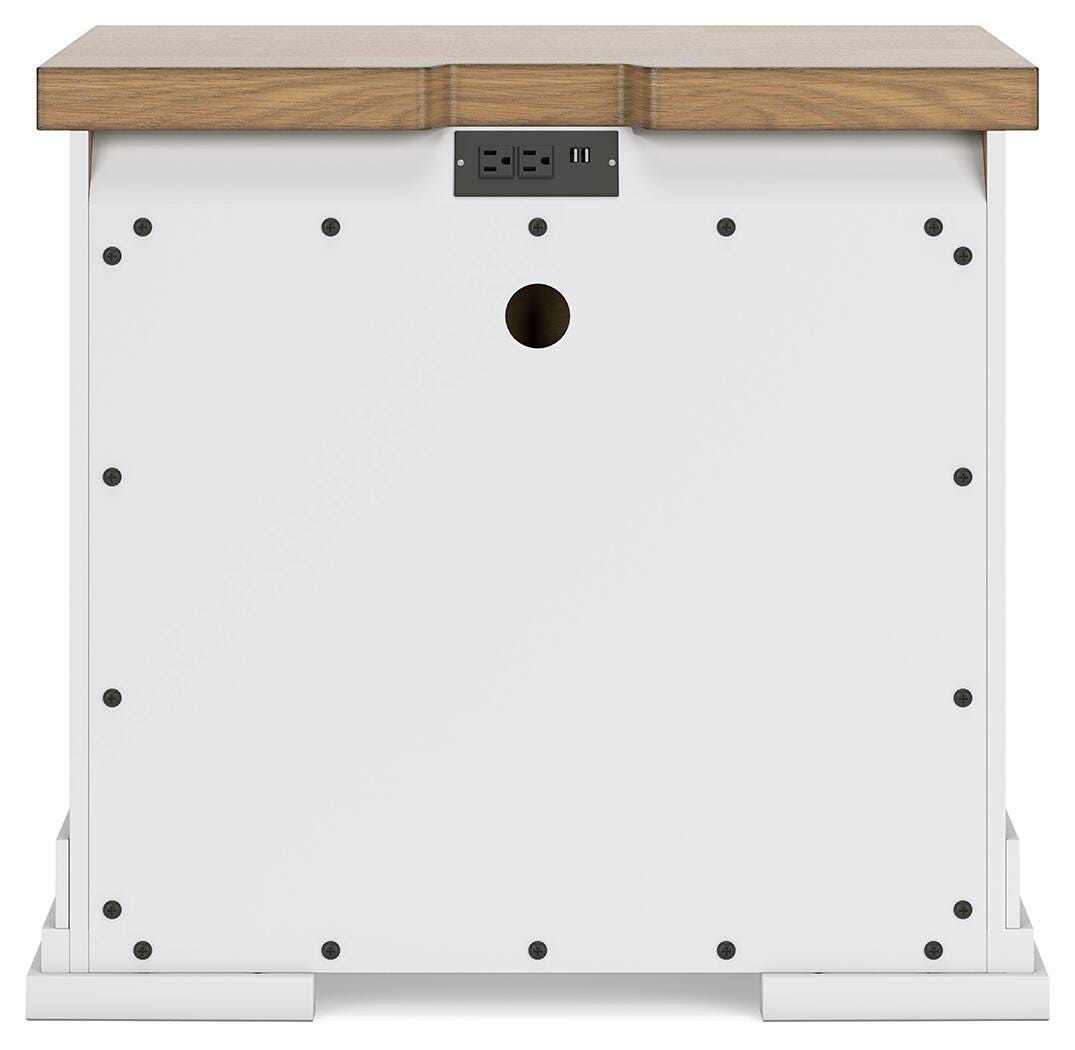 Ashbryn Queen Panel Storage Bed, Dresser, Mirror and Nightstand