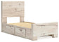 Lawroy Twin Panel Bed with Storage, Dresser, Mirror, Chest and Nightstand