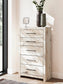 Lawroy Twin Panel Bed with Storage, Dresser, Mirror, Chest and Nightstand