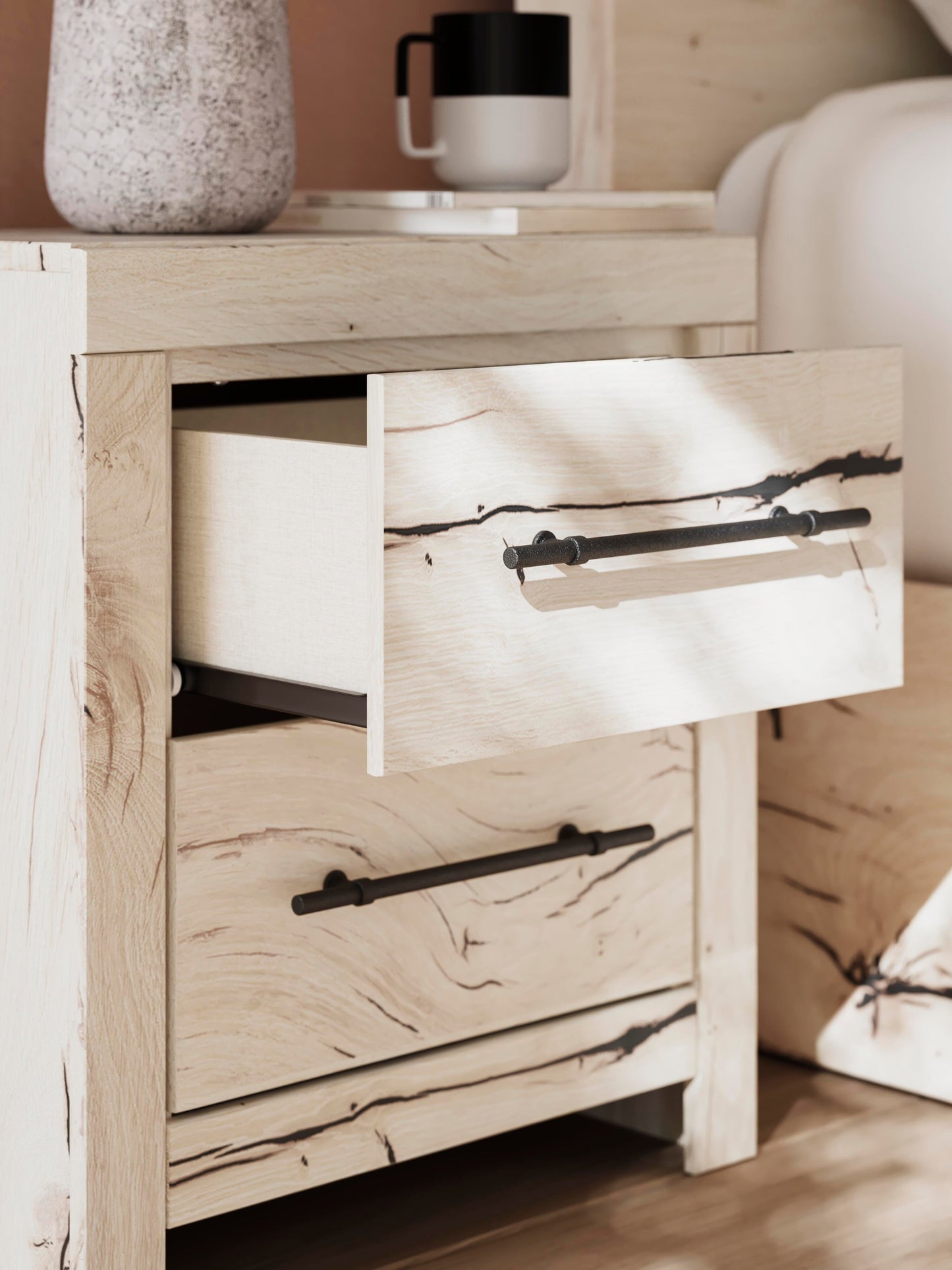 Lawroy King Panel Headboard, Dresser, Mirror and Nightstand