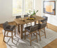Cabalynn Counter Height Dining Table and 6 Barstools