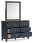 Landocken Twin Panel Headboard, Dresser and Mirror