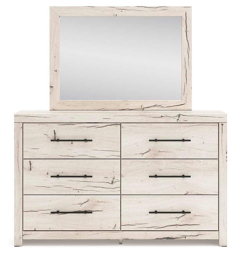 Lawroy Queen Panel Bed with Storage, Dresser, Mirror, Chest and Nightstand