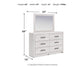 Cayboni King Panel Bed with Mirrored Dresser
