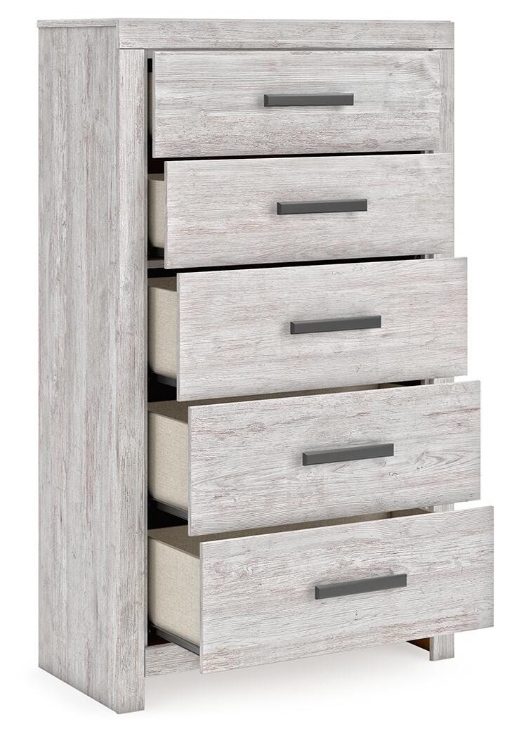 Cayboni Twin Panel Bed, Dresser, Mirror, Chest and Nightstand