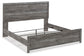 Bronyan King Panel Bed with Mirrored Dresser and Nightstand