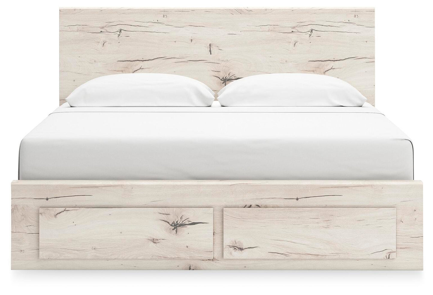 Lawroy King Panel Storage Bed, Dresser, Mirror and Nightstand