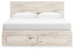 Lawroy King Panel Storage Bed, Dresser, Mirror and Nightstand
