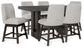 Burkhaus Counter Height Dining Table and 6 Barstools