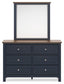 Landocken Twin Panel Bed, Dresser and Mirror