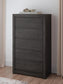 Fraluna King Panel Bed, Dresser, Mirror, Chest and Nightstand